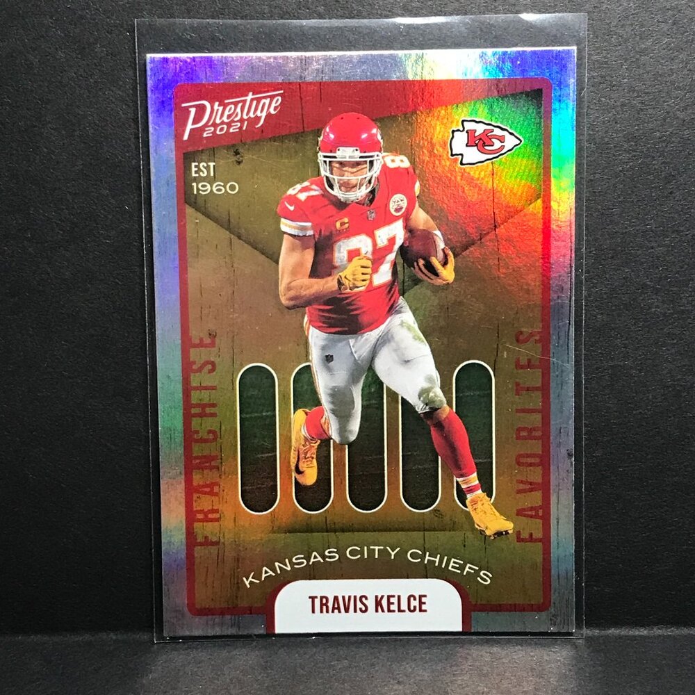 2021 Panini Prestige Travis Kelce Franchise Favorites Foil #FF-2 Chiefs Card